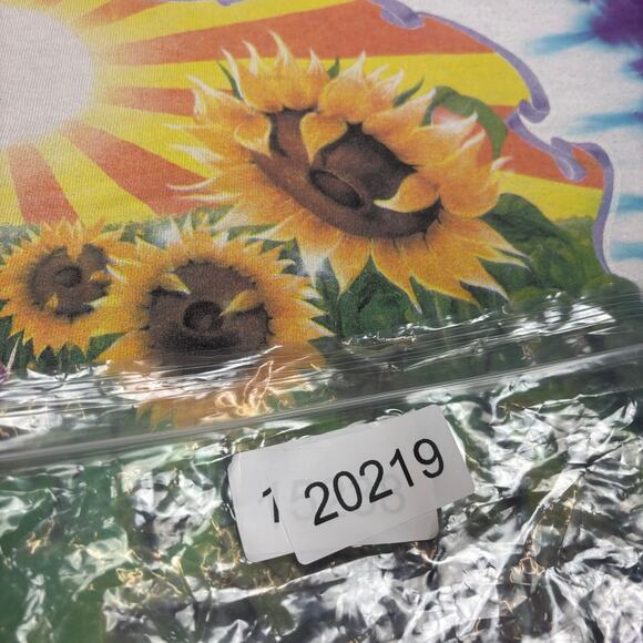 Vintage Liquid Blue Grateful Dead Tie Die T Shirt Womens Medium Crop Top Biffle - Picture 9 of 9